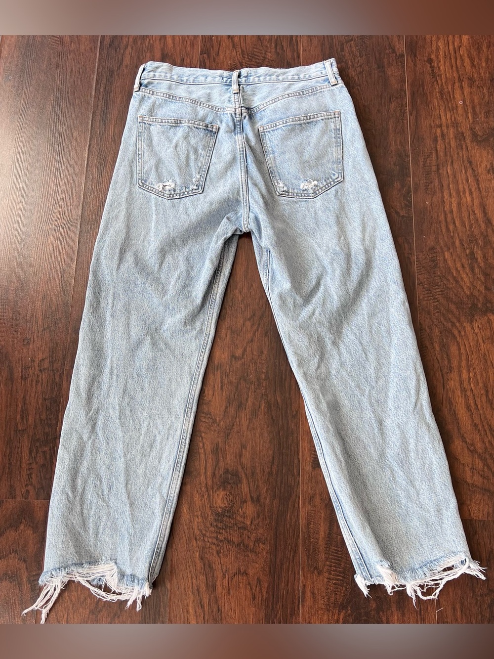 AGOLDE 90’s Crop Distressed Jeans Light Wash High Rise 28 - Picture 2 of 16